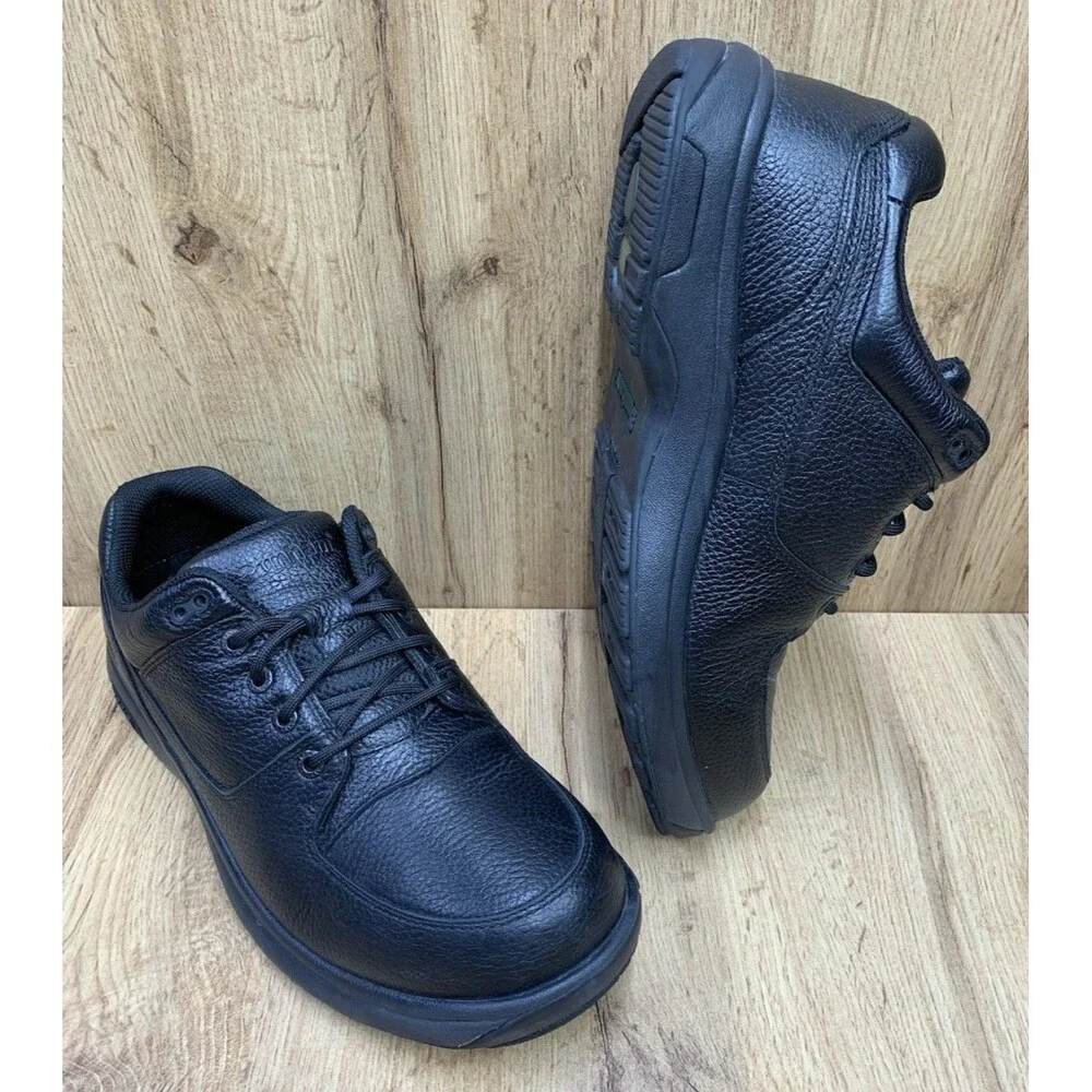 Dunham Men's Size 10 2E Waterproof Slip Resistant Leather Work Shoes Black 8000B